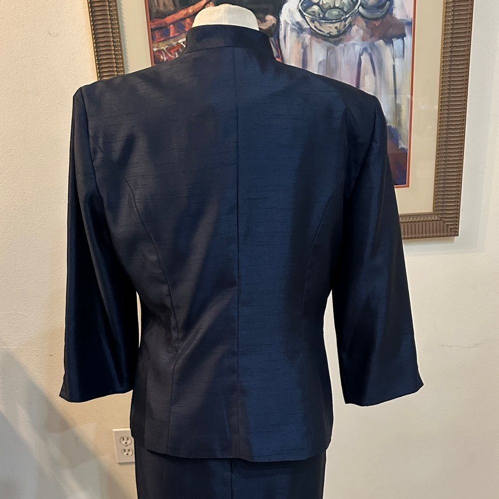 JESSICA HOWARD Evenings Elegant Navy  Gown w/ Crystal Embellished Jacket Size 12 - Picture 10 of 16